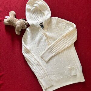 Tommy Hilfiger Hooded Cable Knit Sweater - Sz M